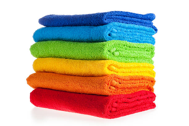 istock Colour terry towels combined by pile 137993366