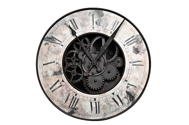 vecchio stile orologio - clock clock face clock hand isolated foto e immagini stock