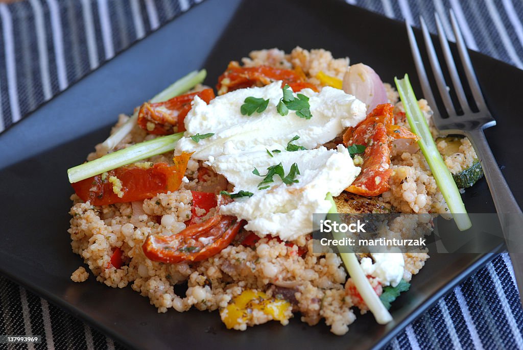 Couscous mit Gemüse - Lizenzfrei Chili-Schote Stock-Foto