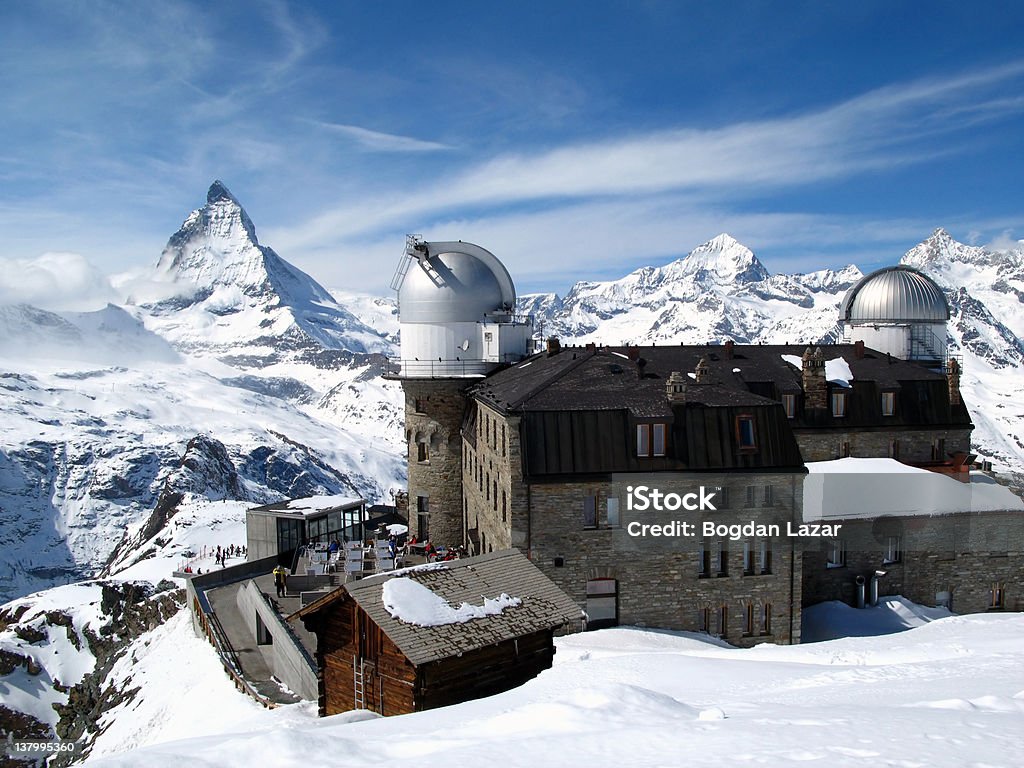 Góra Matterhorn i Gornergrat Obserwatorium, Szwajcaria - Zbiór zdjęć royalty-free (Alpy)