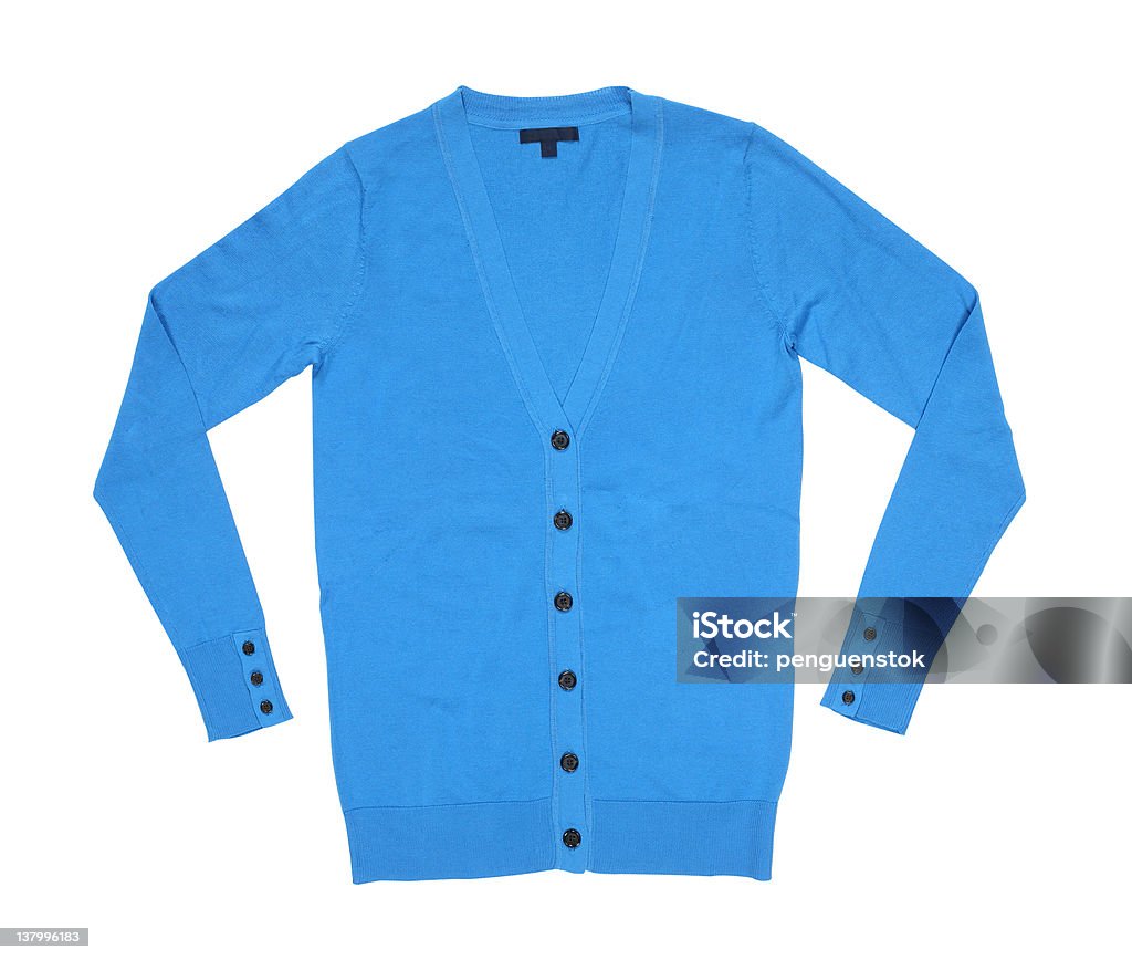 Blusa azul - Foto de stock de Cardigan - Blusa royalty-free