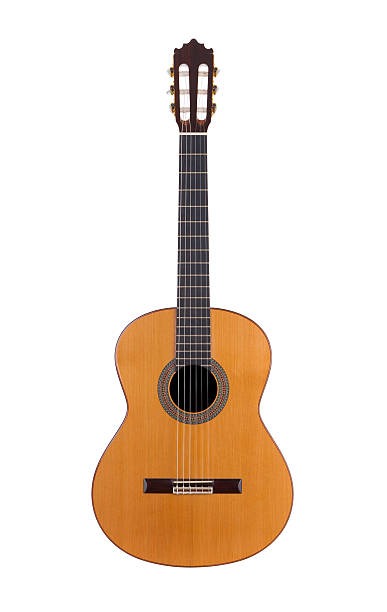 istock Classic acoustic guitar on white background 137996370