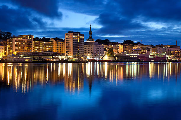 istock Bergen city in Norway at night 137996451