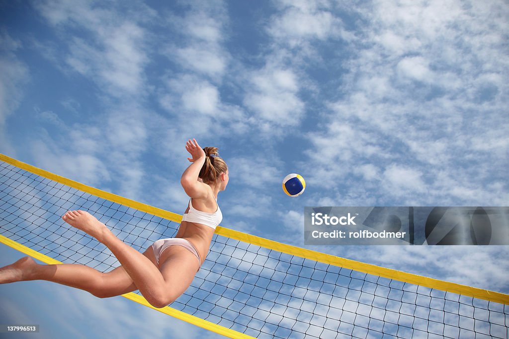 Volley - Lizenzfrei Volleyball - Mannschaftssport Stock-Foto