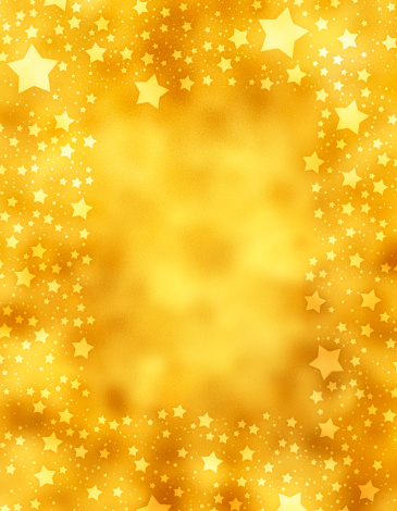 Yellow christmas background with stars