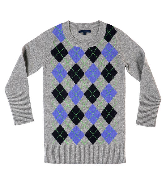 istock Modern preppy sweater in gray with black and blue 137998259