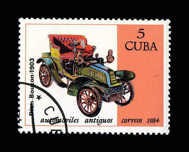 istock Historical Antique Auto Postage Stamp Cuban 137998702