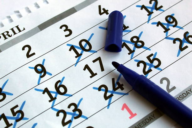 istock On the table is a calendar sheet with the date marked 1379990395