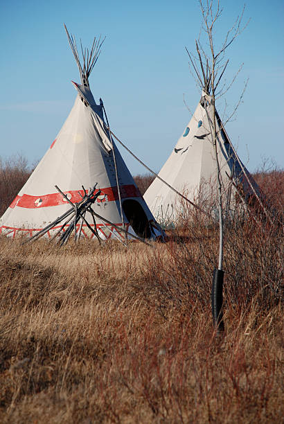 istock Two Teepees in the prairie 137999279