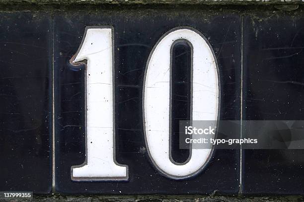 Number Ten Stock Photo - Download Image Now - Backgrounds, Black Color, Contrasts