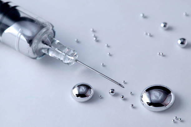 Vaccine syringe stock photo