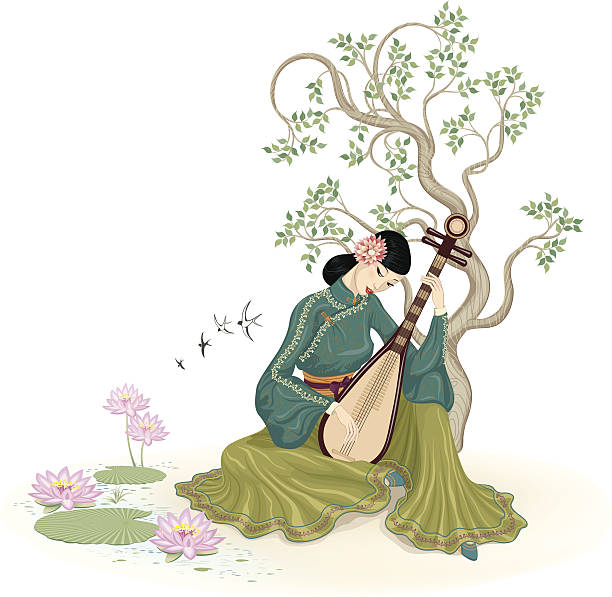 istock Beautiful Chinese woman playing the pipa 138001526