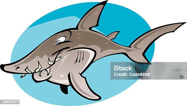 Cartoon Grey Nurse Shark Stock Illustration - Download Image Now - Animal, Animal Teeth, Cartoon