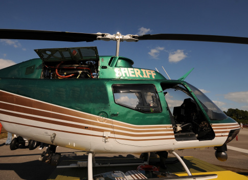 Sheriff helicopter used for law enforcement and patrols