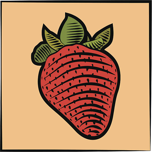 Cor de morango-Aviso - ilustração de arte em vetor
