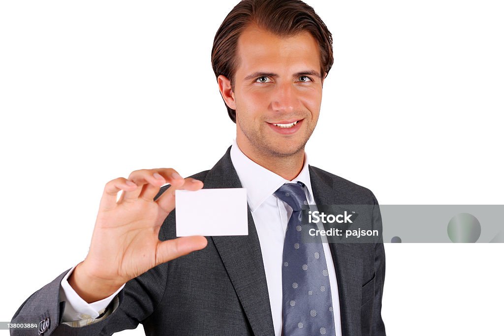 Showing business card Adult Stock Photo
