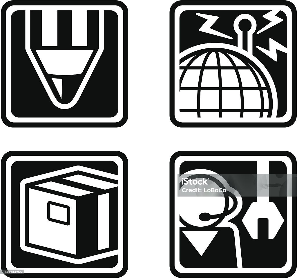 Icono de Vector de iconos básica - arte vectorial de Archivo libre de derechos