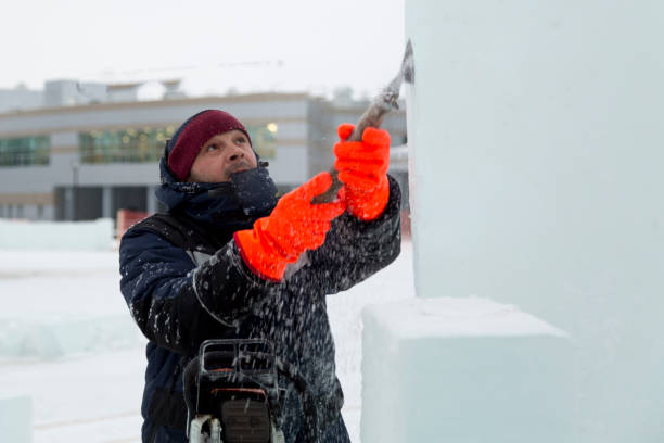 istock Portrait of a sculptor with a chisel in his hands 1380055222