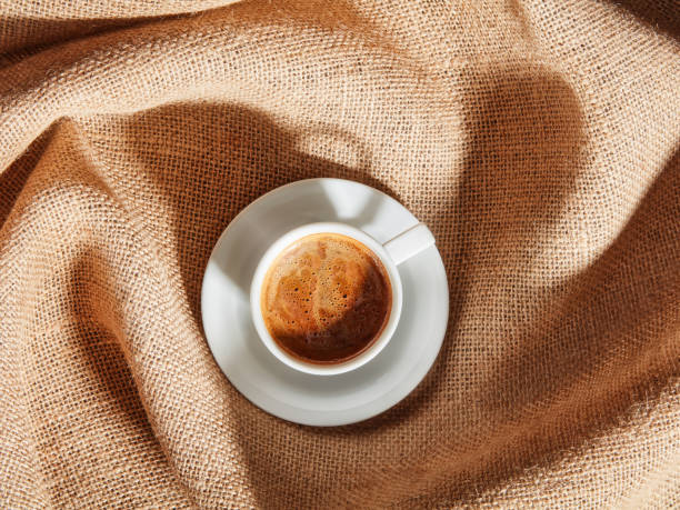 istock A cup of coffee top view. 1380057871