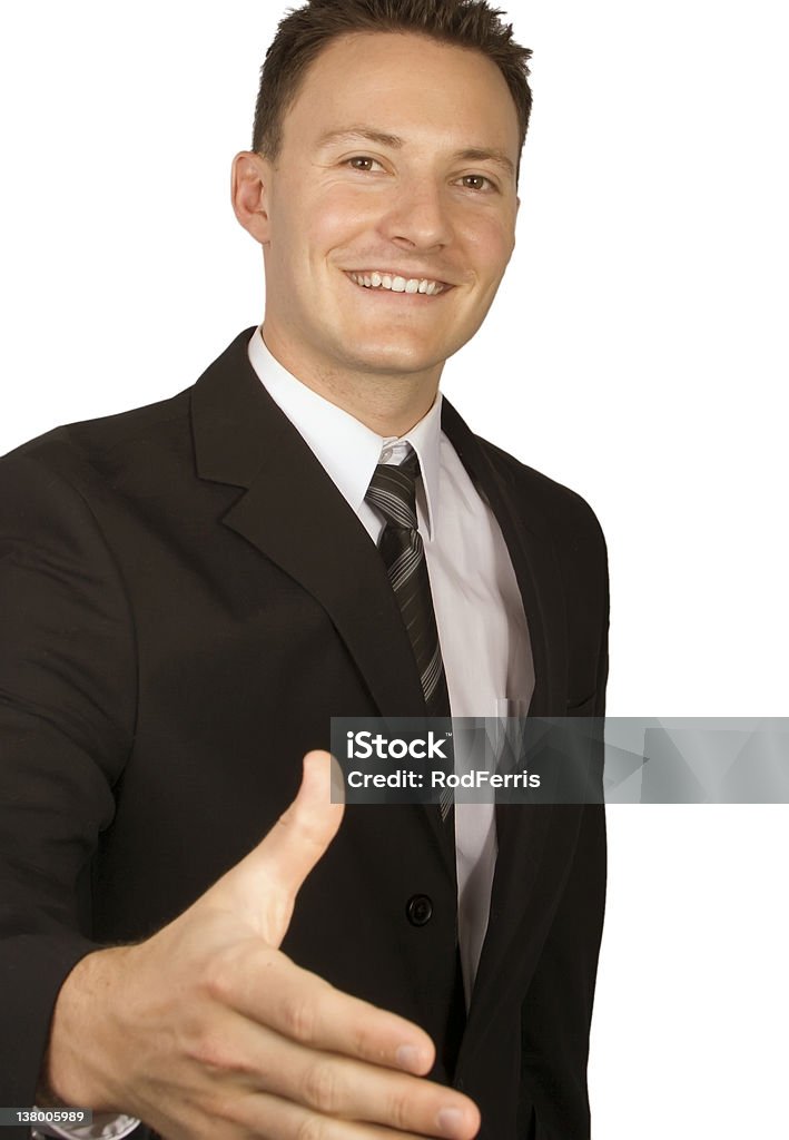 Introduction handshake A businessman is shaking your hand for the first time. Adult Stock Photo