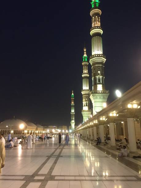 istock Beautiful night view of Prophet Mosque Madinah 1380062621