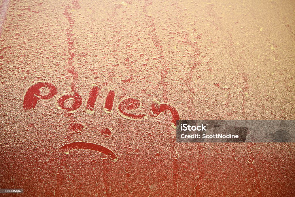 Pollen Text auf Auto-Kapuze - Lizenzfrei Pollen Stock-Foto