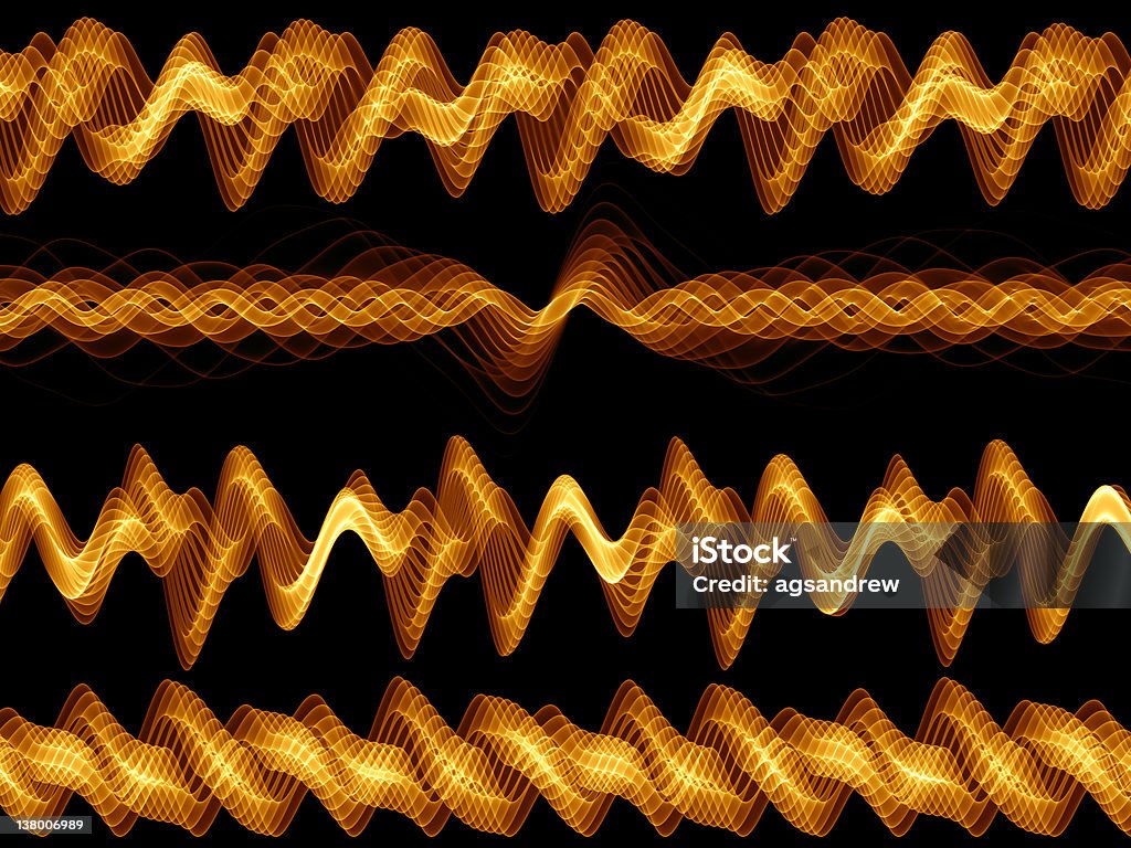 Golden ondas - Foto de stock de Abstrato royalty-free