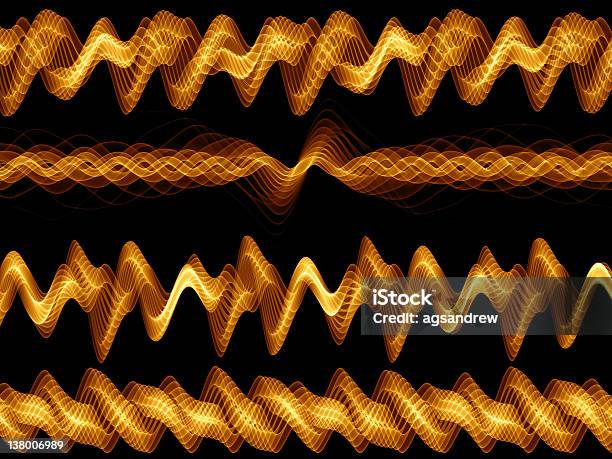 Foto de Golden Ondas e mais fotos de stock de Abstrato - Abstrato, Amarelo, Analisar