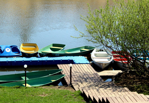 istock Boat station on the river bank 1380070184