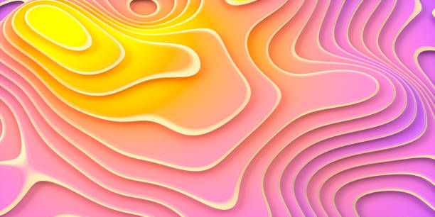 istock Abstract 3d art background with curve lines. Wavy paper cut style background. 1380070706