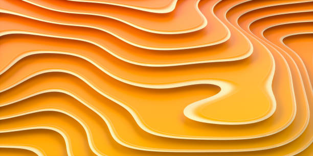 istock Abstract 3d art background with curve lines. Wavy paper cut style background. 1380070711