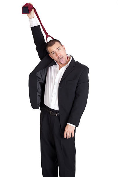 istock Business man strangling himself with tie 138007134