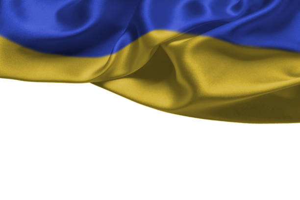 istock Ukrainian flag isolated on a white background. 1380085390