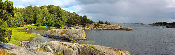 panoramablick in utö (schweden - stockholmer archipel stock-fotos und bilder