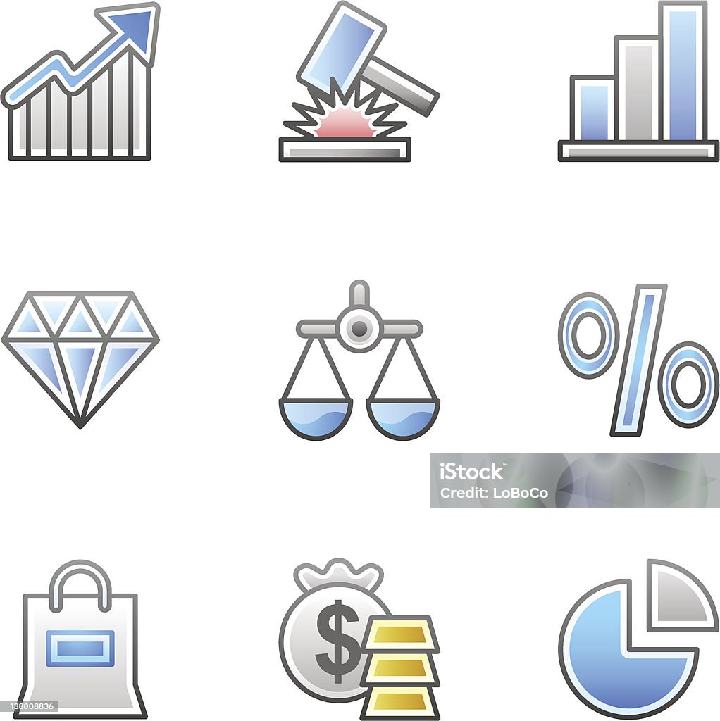 "IGO" Icon Series - Business/Financial Files included: Arrow Symbol stock vector