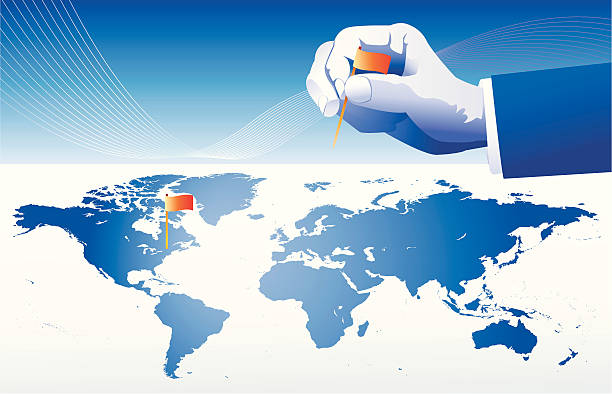 internationale expansion - business global business merger globe stock-grafiken, -clipart, -cartoons und -symbole
