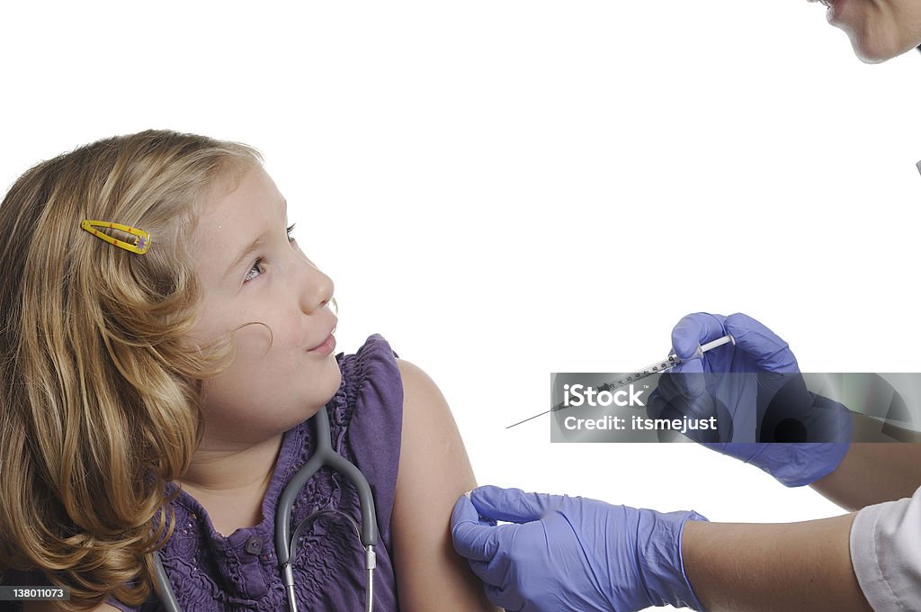 Criança vacinação em branco - Royalty-free Antibiótico Foto de stock