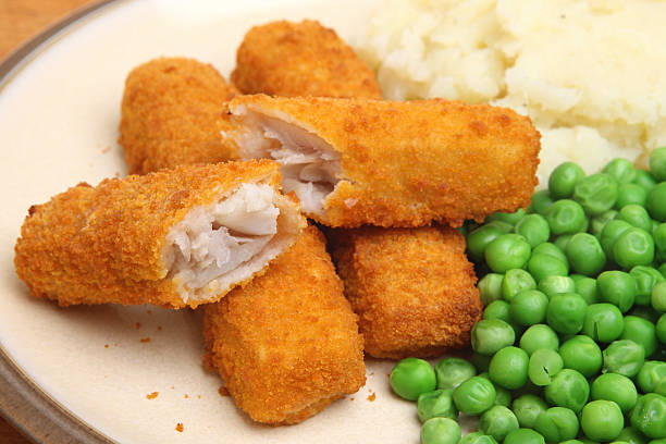 Fish Fingers Meal stock photo
