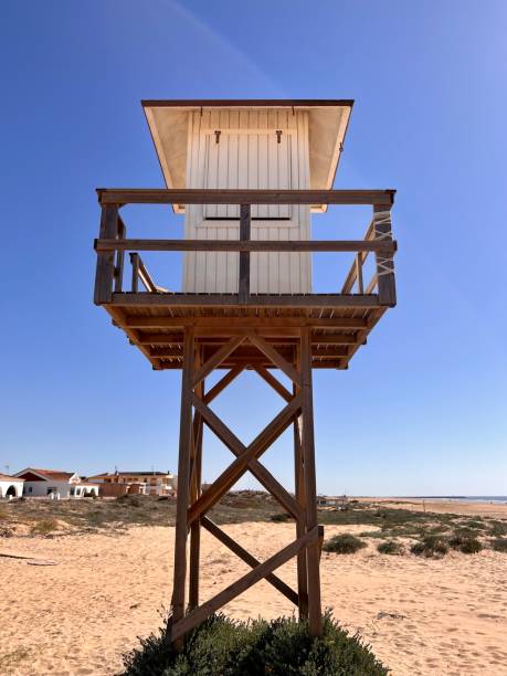 istock lifeguard tower on the beach 1380132594