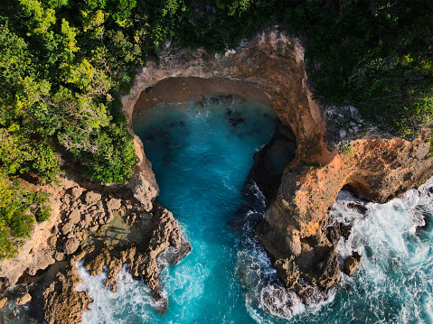 Aerial view of Anse Castalia at Anse Bertrand