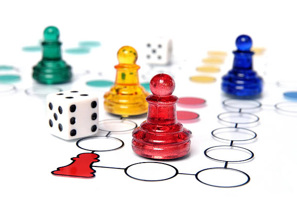 istock Picture of ludo with multicolor pieces 138014154