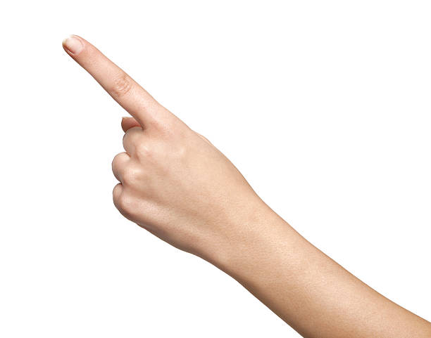 pointing finger stock photo