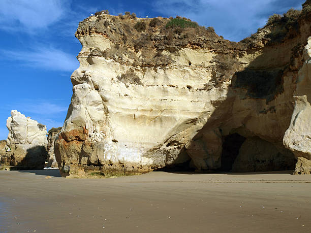 istock Caves and colourful rock formations on the Algarve coast 138017142
