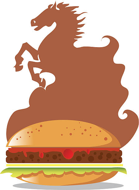 гамбургер с олень smoke - pat mcdonald stock illustrations