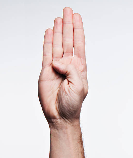 b - western script sign human hand human finger 뉴스 사진 이미지