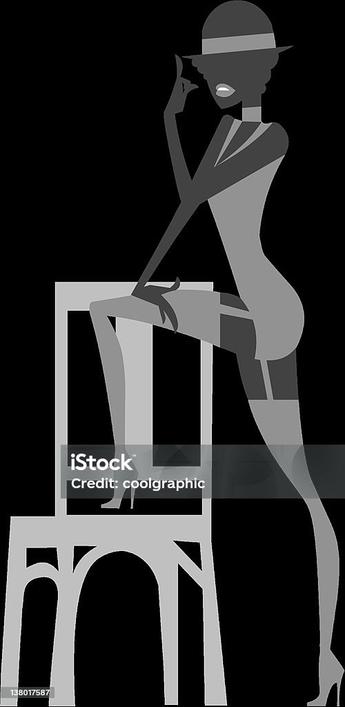 Broadway Musical-Silhouette - Lizenzfrei Burlesque-Striptease Vektorgrafik