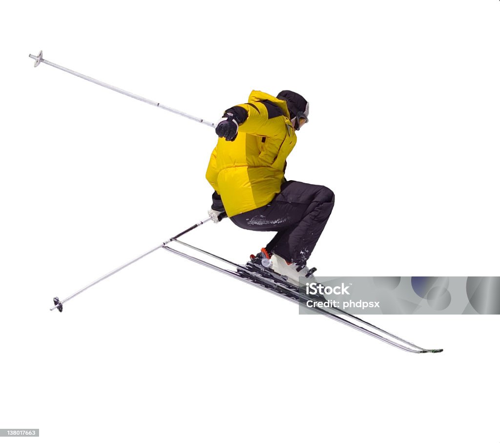 Pular de esquiador - Foto de stock de Esqui - Esqui e snowboard royalty-free