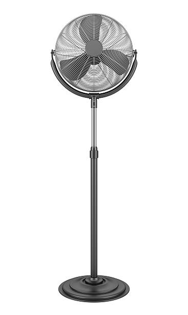 istock modern electric black floor fan isolated on white background 138017824