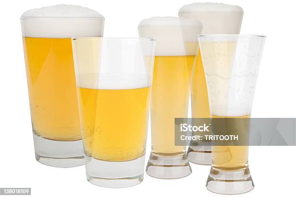 Beer Glasses Stock Photo - Download Image Now - Addiction, Alcohol - Drink, Bar - Drink Establishment