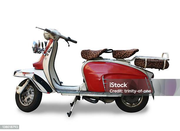 Foto de Scooter Isolada e mais fotos de stock de 1960 - 1960, Antigo, Bicicleta Motorizada